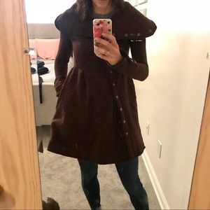 Knitted Dove chocolate sweatshirt coat